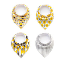 4pcs Lot Bibs Burp Cloth Print Arrow Wave Triangle Baby Bibs Cotton Bandana Accessories