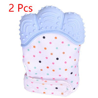 Baby teether baby anti-bite silicone molar gloves children's sound toys