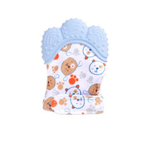 Baby teether baby anti-bite silicone molar gloves children's sound toys