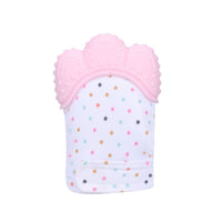 Baby teether baby anti-bite silicone molar gloves children's sound toys