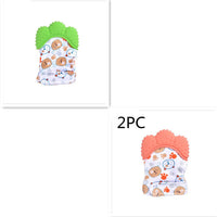 Baby teether baby anti-bite silicone molar gloves children's sound toys