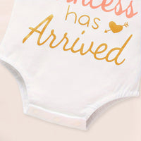 Newborn Baby Girl Outfits Infant Letter Print Romper Tutu Skirt Headband Coming Home Clothes Set