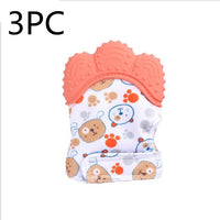 Baby teether baby anti-bite silicone molar gloves children's sound toys