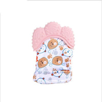 Baby teether baby anti-bite silicone molar gloves children's sound toys