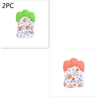 Baby teether baby anti-bite silicone molar gloves children's sound toys