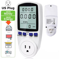 Digital Power Saving Energy Monitor Watt Amp Volt KWh Meter Electricity Analyzer Power Meter Plug, Power Consumption Monitor With Digital LCD Display