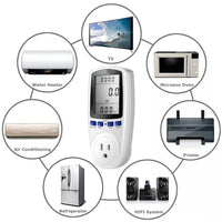 Digital Power Saving Energy Monitor Watt Amp Volt KWh Meter Electricity Analyzer Power Meter Plug, Power Consumption Monitor With Digital LCD Display