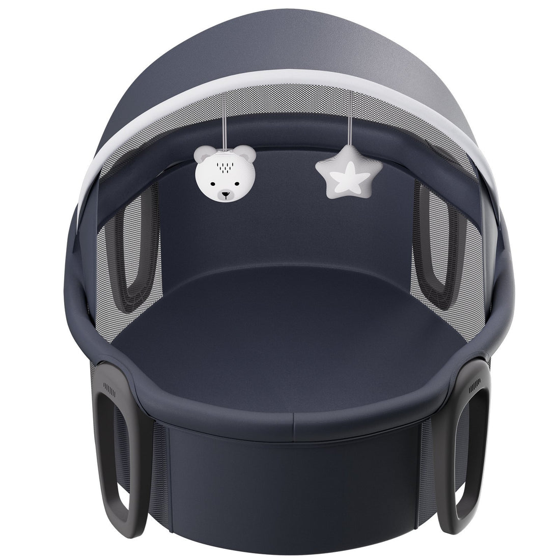 VEVOR Portable Baby Bassinet On-The-Go Folding Baby Dome With Canopy And Toys