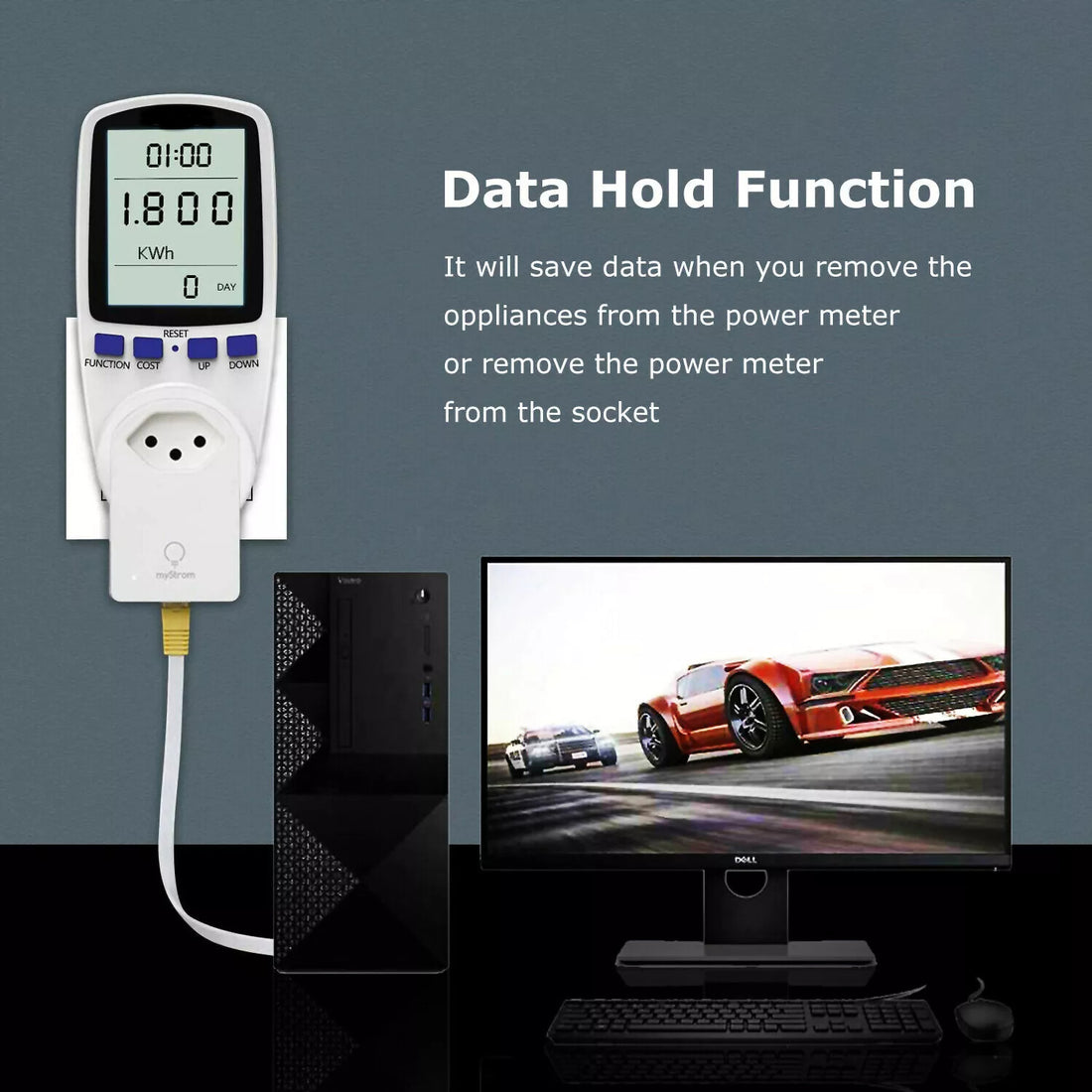 Digital Power Saving Energy Monitor Watt Amp Volt KWh Meter Electricity Analyzer Power Meter Plug, Power Consumption Monitor   With Digital LCD Display
