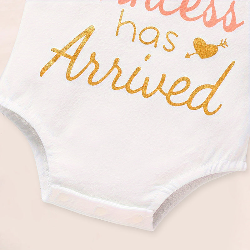 Newborn Baby Girl Outfits Infant Letter Print Romper Tutu Skirt Headband Coming Home Clothes Set