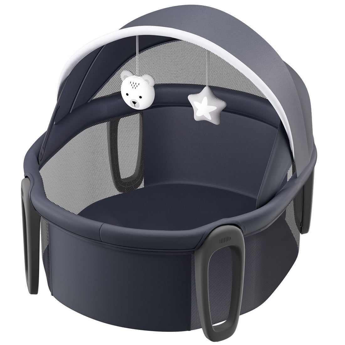 VEVOR Portable Baby Bassinet On-The-Go Folding Baby Dome With Canopy And Toys